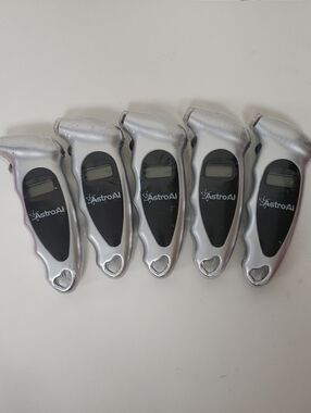 AstroAI Silver Digital Tire Pressure Gauge (Lot of 5)
